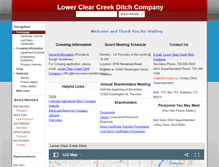 Tablet Screenshot of lowerclearcreekditch.com